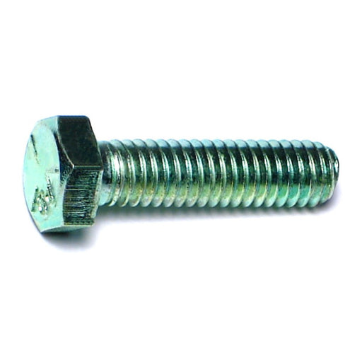 5/16"-18 x 1-1/4" Green Rinsed Zinc Plated Grade 5 Steel Coarse Thread Hex Cap Screws