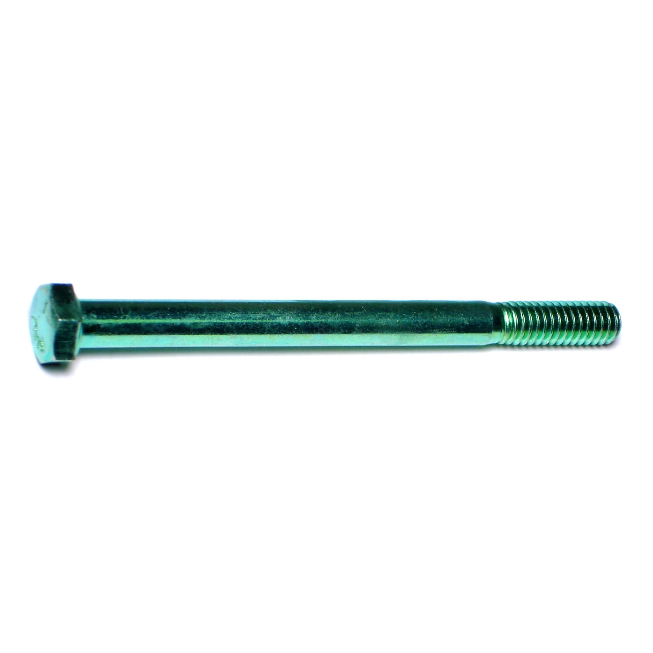 5/16"-18 x 4" Green Rinsed Zinc Plated Grade 5 Steel Coarse Thread Hex Cap Screws