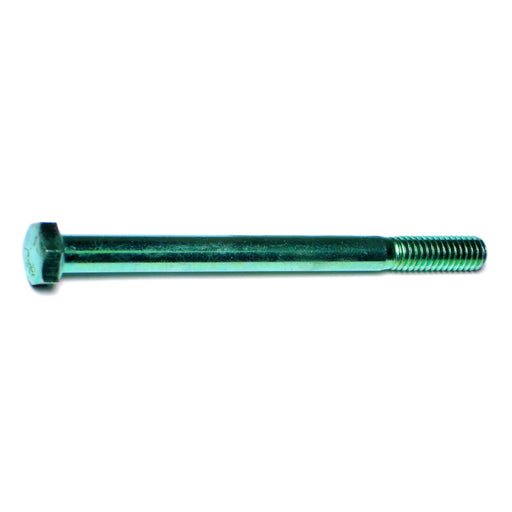 5/16"-18 x 4" Green Rinsed Zinc Plated Grade 5 Steel Coarse Thread Hex Cap Screws