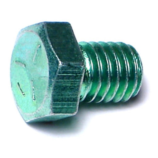 3/8"-16 x 1/2" Green Rinsed Zinc Plated Grade 5 Steel Coarse Thread Hex Cap Screws