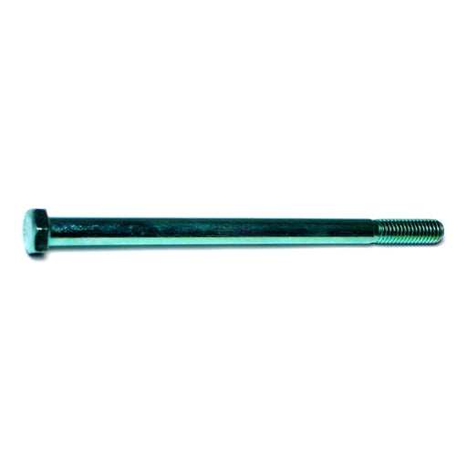 3/8"-16 x 6" Green Rinsed Zinc Plated Grade 5 Steel Coarse Thread Hex Cap Screws
