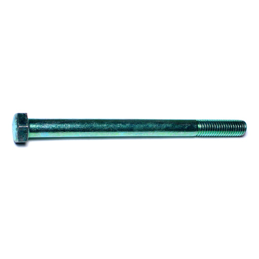 1/2"-13 x 6-1/2" Green Rinsed Zinc Plated Grade 5 Steel Coarse Thread Hex Cap Screws