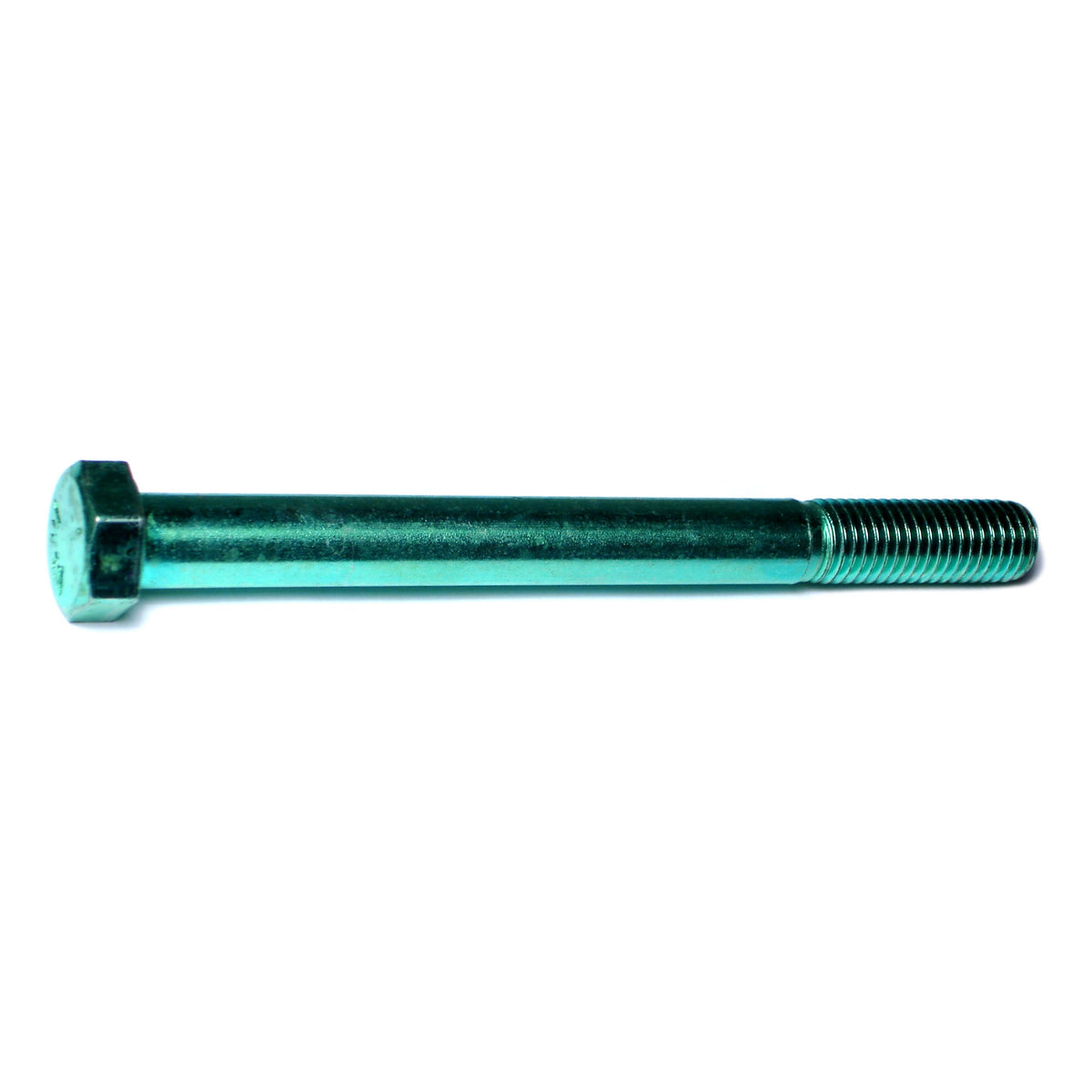 5/8"-11 x 7" Green Rinsed Zinc Plated Grade 5 Steel Coarse Thread Hex Cap Screws