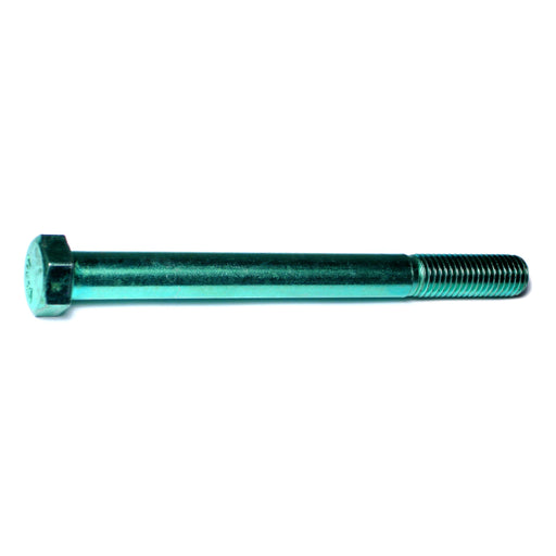 5/8"-11 x 7" Green Rinsed Zinc Plated Grade 5 Steel Coarse Thread Hex Cap Screws