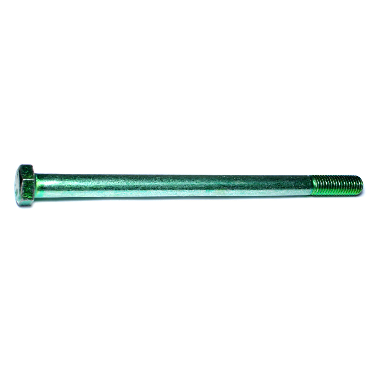 5/8"-11 x 10" Green Rinsed Zinc Plated Grade 5 Steel Coarse Thread Hex Cap Screws
