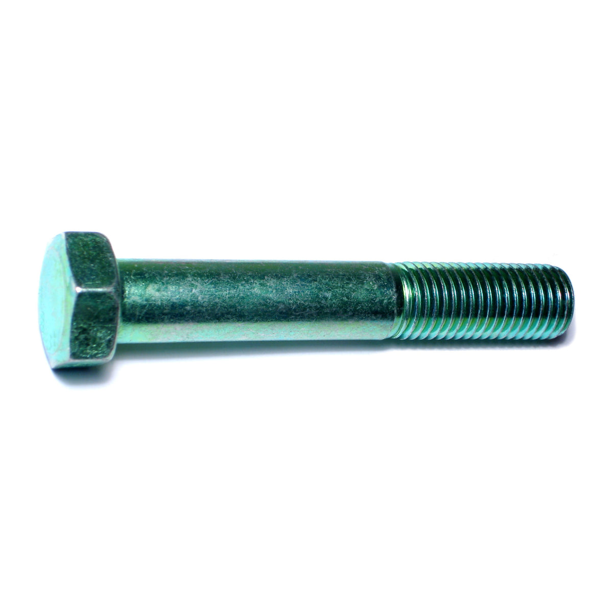 7/8"-9 x 5-1/2" Green Rinsed Zinc Plated Grade 5 Steel Coarse Thread Hex Cap Screws