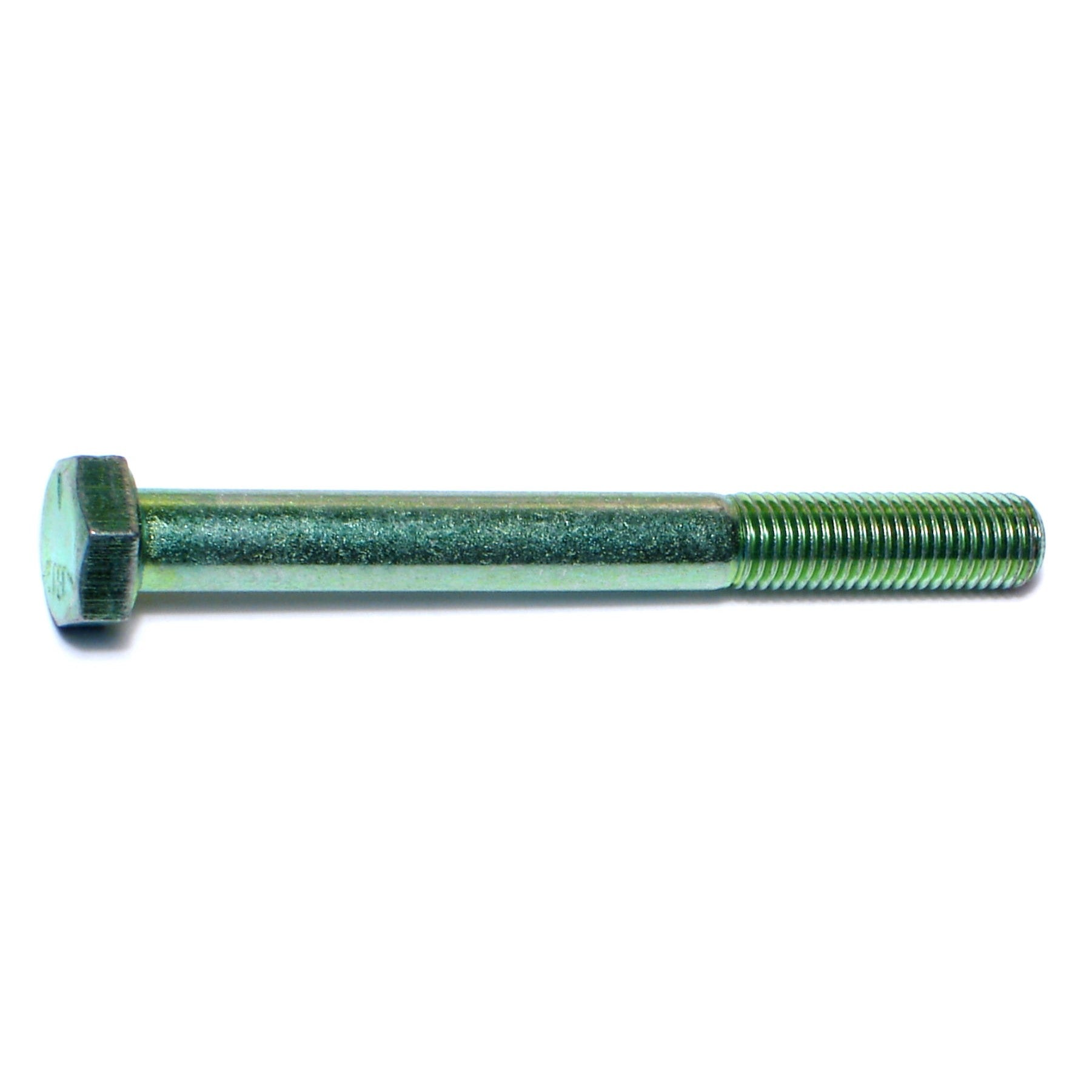 5/16"-24 x 3" Green Rinsed Zinc Plated Grade 5 Steel Fine Thread Hex Cap Screws