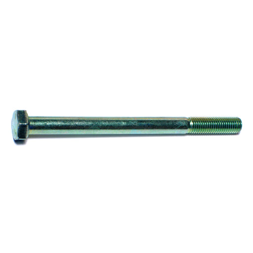 5/16"-24 x 4" Green Rinsed Zinc Plated Grade 5 Steel Fine Thread Hex Cap Screws
