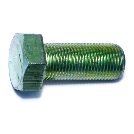 5/8"-18 x 1-1/2" Green Rinsed Zinc Plated Grade 5 Steel Fine Thread Hex Cap Screws