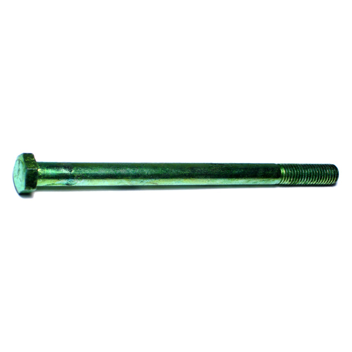 1/2"-13 x 7-1/2" Green Rinsed Zinc Plated Grade 5 Steel Coarse Thread Hex Cap Screws
