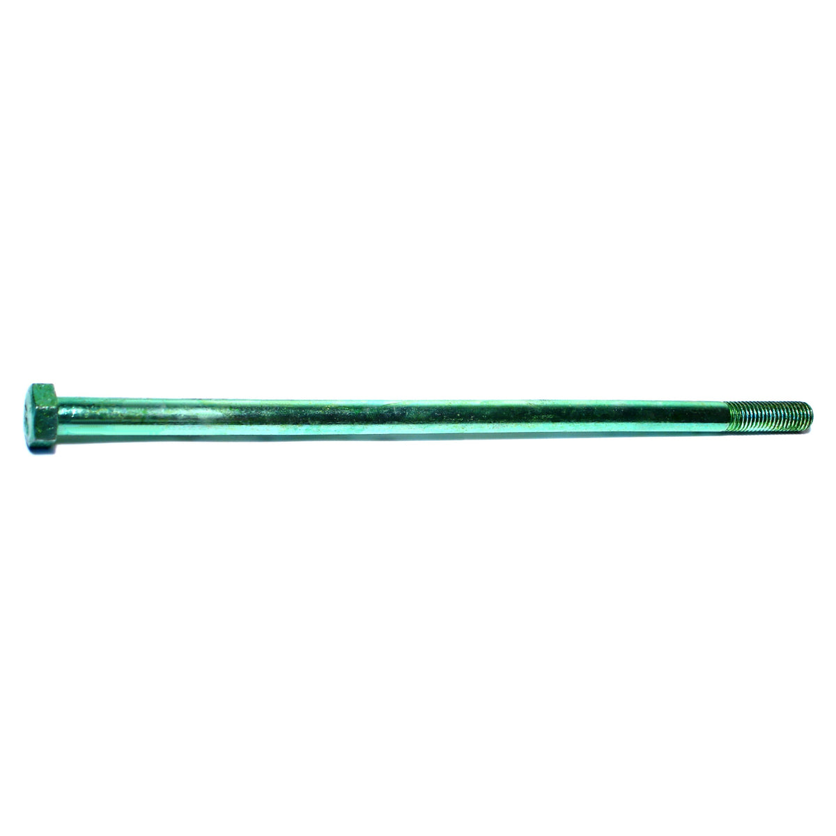 1/2"-13 x 12" Green Rinsed Zinc Plated Grade 5 Steel Coarse Thread Hex Cap Screws