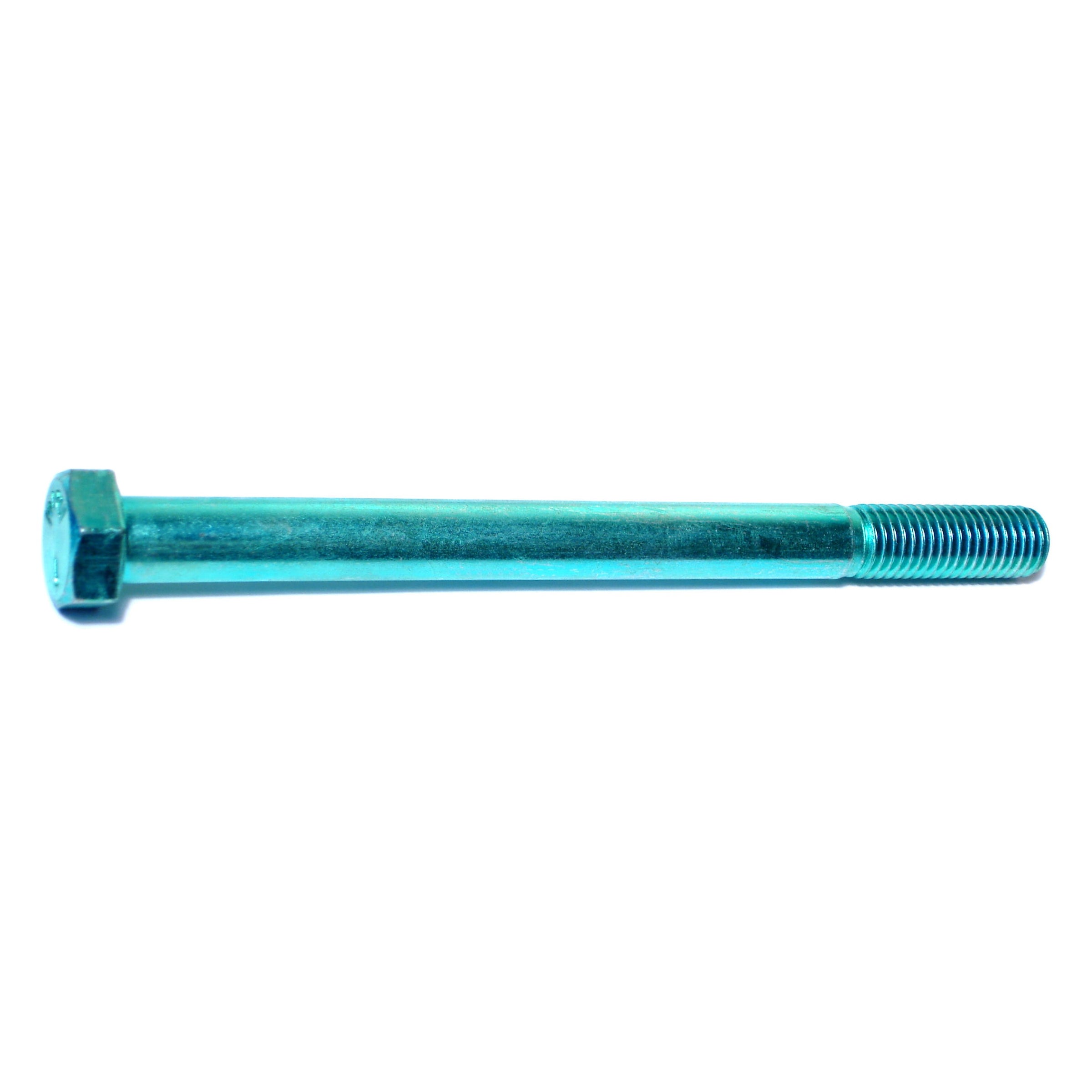 5/8"-11 x 7-1/2" Green Rinsed Zinc Plated Grade 5 Steel Coarse Thread Hex Cap Screws