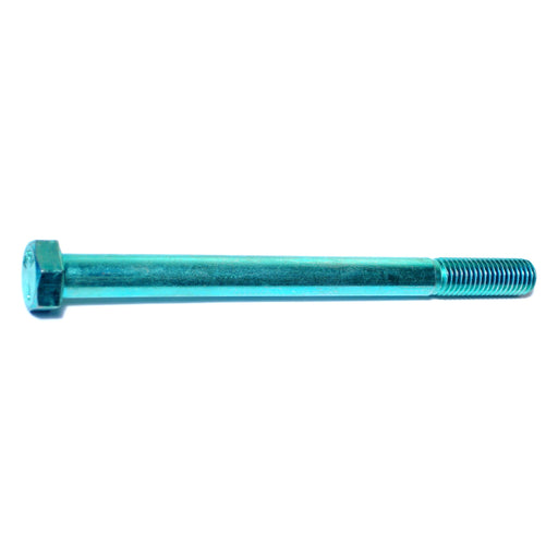 5/8"-11 x 7-1/2" Green Rinsed Zinc Plated Grade 5 Steel Coarse Thread Hex Cap Screws