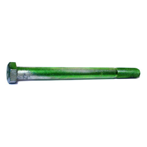 1"-8 x 12" Green Rinsed Zinc Plated Grade 5 Steel Coarse Thread Hex Cap Screws