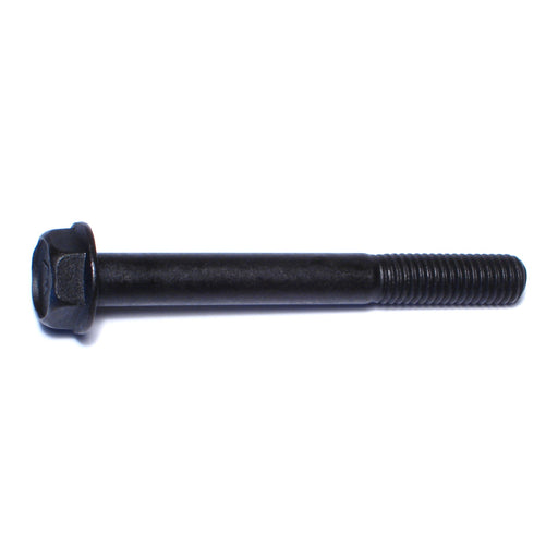 8mm-1.25 x 70mm Black Phosphate Class 10.9 Steel Coarse Thread Hex Washer Head Flange Bolts