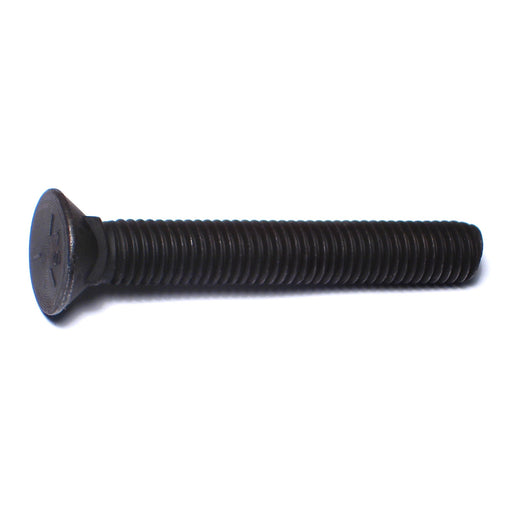 1/2"-13 x 3-1/2" Plain Grade 5 Steel Coarse Thread Flat Head Plow Bolts