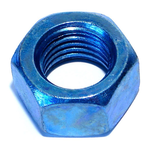 7/8"-9 Zinc Plated Grade 8 Steel Blue Rinsed Coarse Thread Hex Nuts
