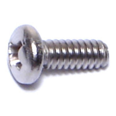 #6-32 x 3/8" 18-8 Stainless Steel Coarse Thread Phillips Pan Head Machine Screws