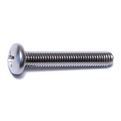 #10-32 x 1-1/4" 18-8 Stainless Steel Fine Thread Phillips Pan Head Machine Screws