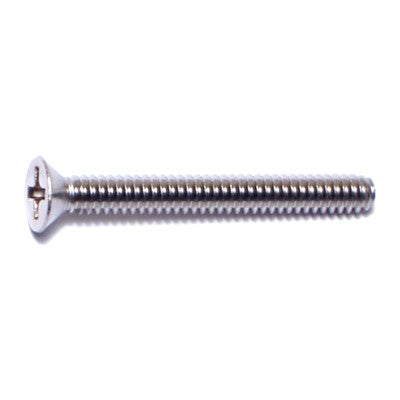 #6-32 x 1-1/4" 18-8 Stainless Steel Coarse Thread Phillips Flat Head Machine Screws
