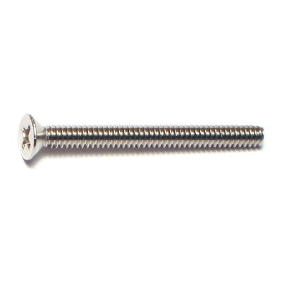 #6-32 x 1-1/2" 18-8 Stainless Steel Coarse Thread Phillips Flat Head Machine Screws