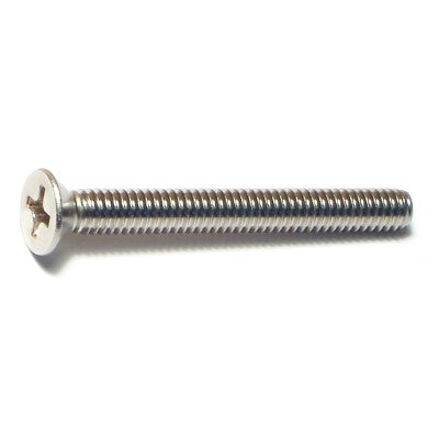 #8-32 x 1-1/2" 18-8 Stainless Steel Coarse Thread Phillips Flat Head Machine Screws