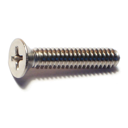 #10-24 x 1" 18-8 Stainless Steel Coarse Thread Phillips Flat Head Machine Screws