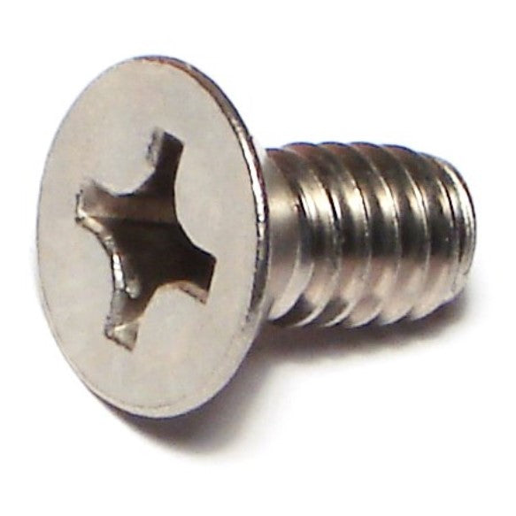 1/4"-20 x 1/2" 18-8 Stainless Steel Coarse Thread Phillips Flat Head Machine Screws