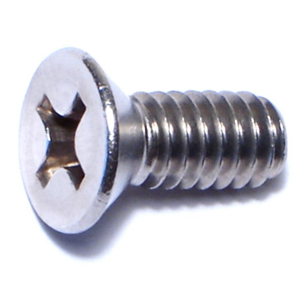 1/4"-20 x 5/8" 18-8 Stainless Steel Coarse Thread Phillips Flat Head Machine Screws