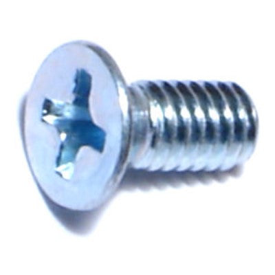 #8-32 x 3/8" Zinc Plated Steel Coarse Thread Phillips Flat Head Machine Screws