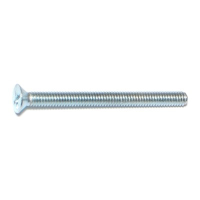 #8-32 x 2" Zinc Plated Steel Coarse Thread Phillips Flat Head Machine Screws