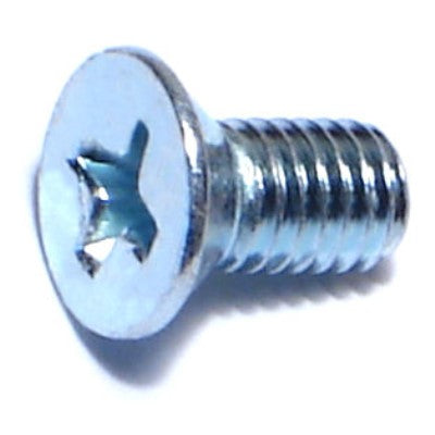 #10-32 x 3/8" Zinc Plated Steel Fine Thread Phillips Flat Head Machine Screws