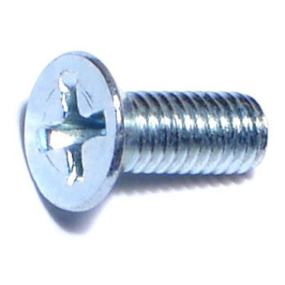 #10-32 x 1/2" Zinc Plated Steel Fine Thread Phillips Flat Head Machine Screws