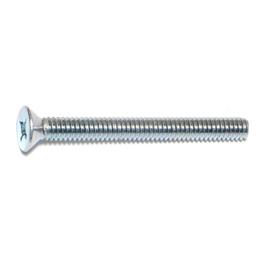 1/4"-20 x 2-1/2" Zinc Plated Steel Coarse Thread Phillips Flat Head Machine Screws