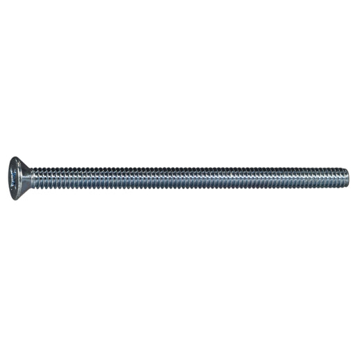 1/4"-20 x 4" Zinc Plated Steel Coarse Thread Phillips Flat Head Machine Screws