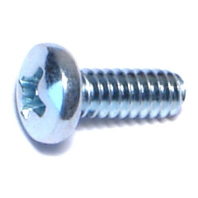 #6-32 x 3/8" Zinc Plated Steel Coarse Thread Phillips Pan Head Machine Screws
