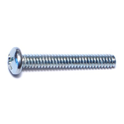 #6-32 x 1" Zinc Plated Steel Coarse Thread Phillips Pan Head Machine Screws