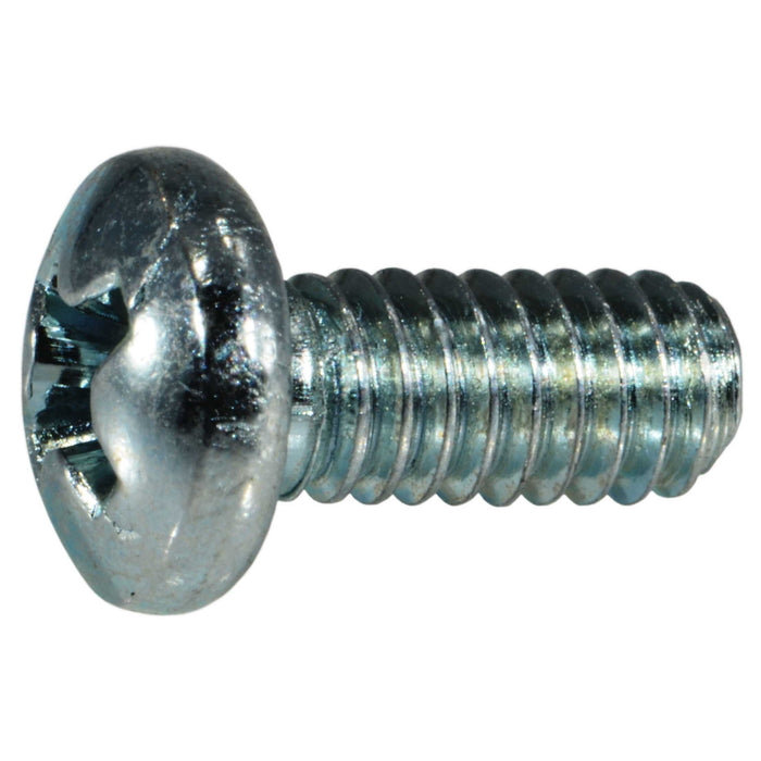 #8-32 x 3/8" Zinc Plated Steel Coarse Thread Phillips Pan Head Machine Screws