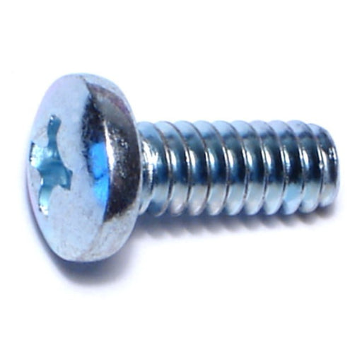 #10-24 x 1/2" Zinc Plated Steel Coarse Thread Phillips Pan Head Machine Screws