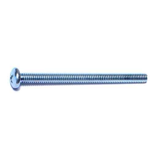 1/4"-20 x 3-1/2" Zinc Plated Steel Coarse Thread Phillips Pan Head Machine Screws