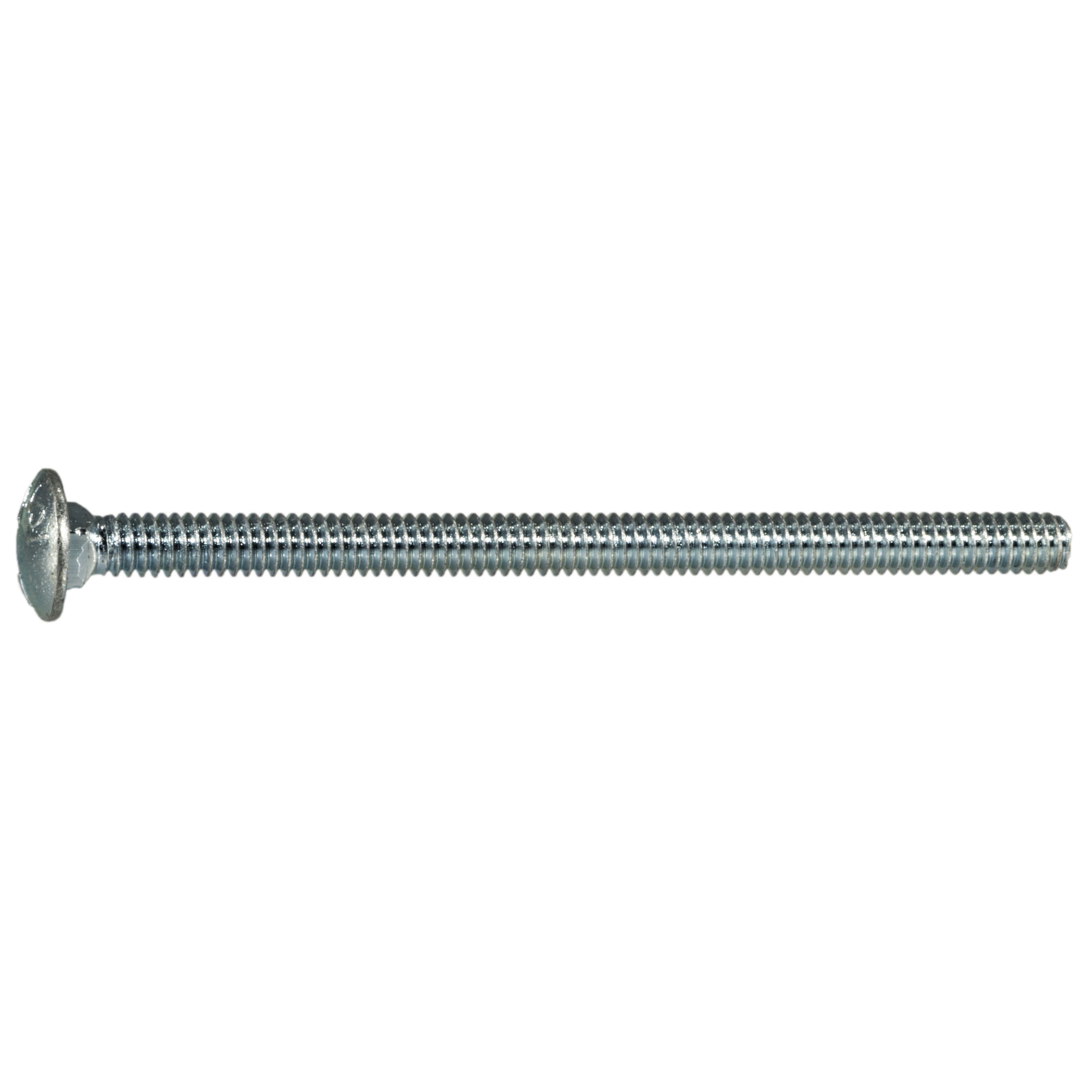 1/4"-20 x 4" Zinc Plated Grade 5 Steel Coarse Thread Carriage Bolts