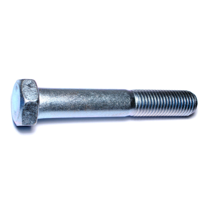 1-1/8" x 7" Zinc Plated Grade 5 Steel Coarse Thread Hex Cap Screws