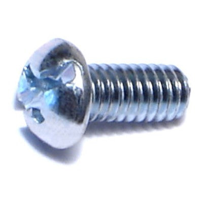 #8-32 x 3/8" Zinc Plated Steel Coarse Thread Combo Round Head Machine Screws