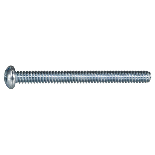 #10-24 x 2" Zinc Plated Steel Coarse Thread Combo Round Head Machine Screws