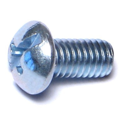 #10-32 x 3/8" Zinc Plated Steel Fine Thread Combo Round Head Machine Screws