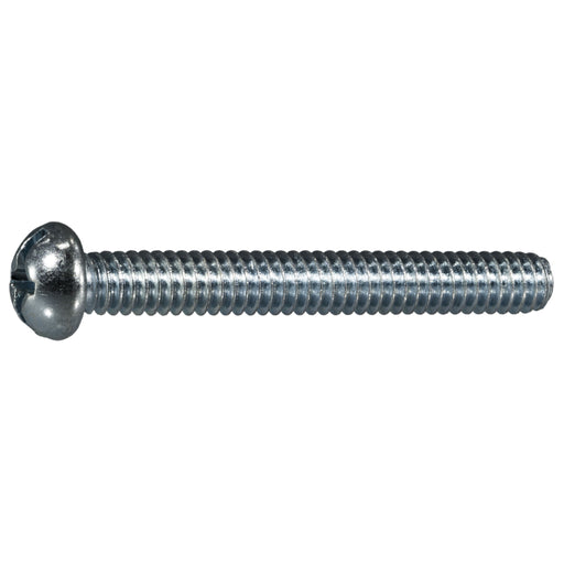 1/4"-20 x 2" Zinc Plated Steel Coarse Thread Combo Round Head Machine Screws