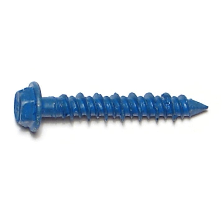 3/16" x 1-1/4" Blue Ruspert Coated Steel Slotted Hex Washer Head Tapcon Concrete Screws
