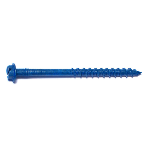 3/16" x 2-3/4" Blue Ruspert Coated Steel Slotted Hex Washer Head Tapcon Concrete Screws