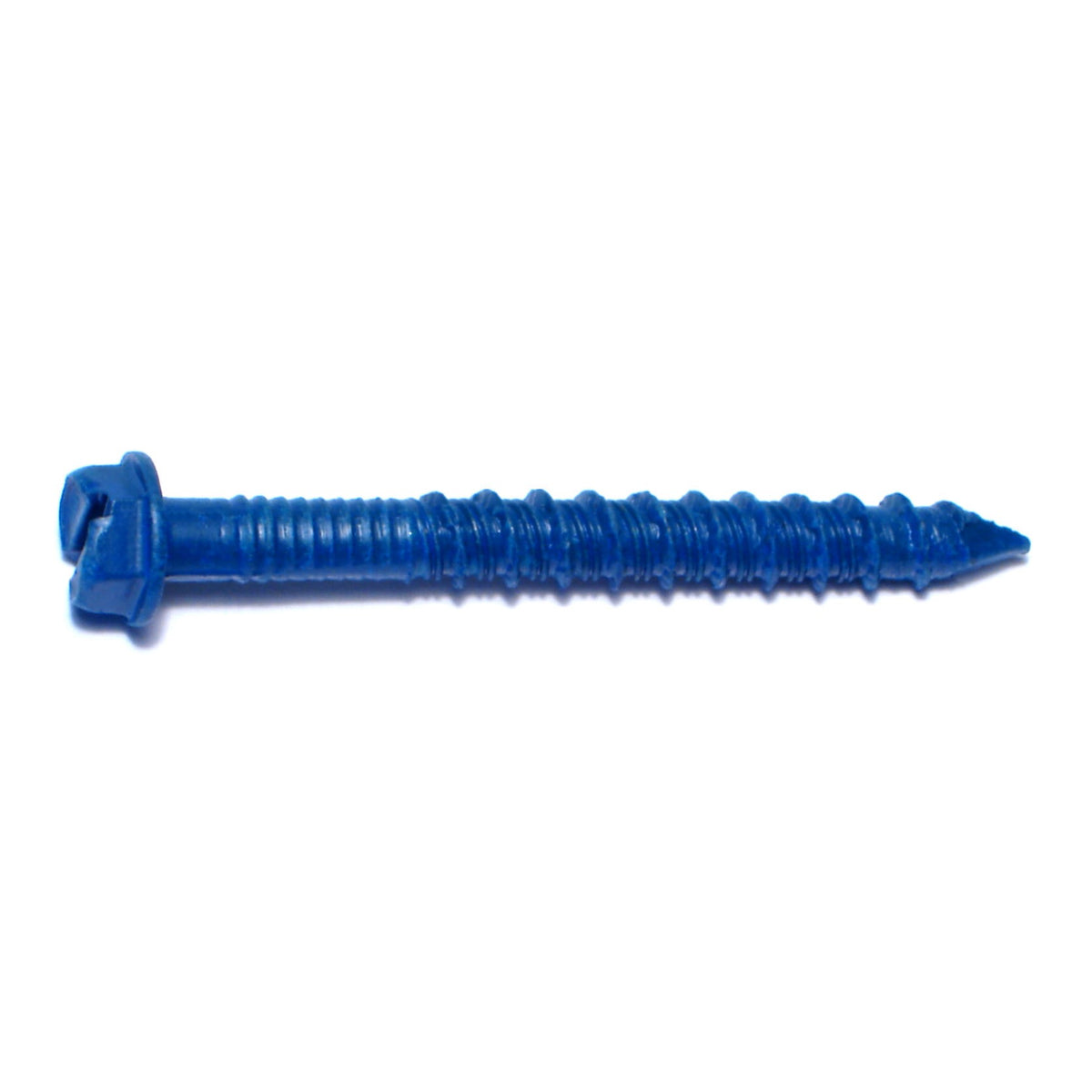 1/4" x 2-1/4" Blue Ruspert Coated Steel Slotted Hex Washer Head Tapcon Concrete Screws