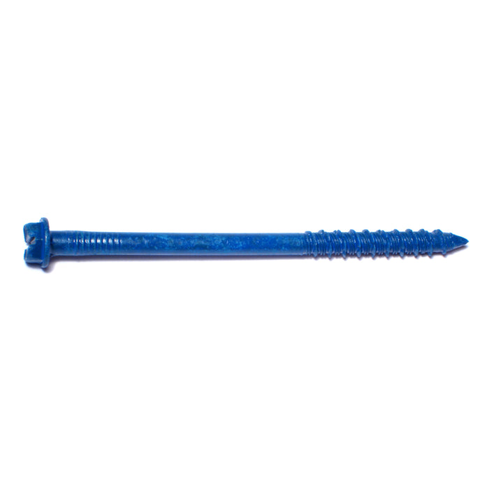 1/4" x 3-3/4" Climaseal Coated Steel Slotted Hex Washer Head Masonry Screws